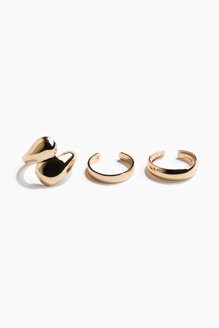 3-Pack Metal Toe Rings