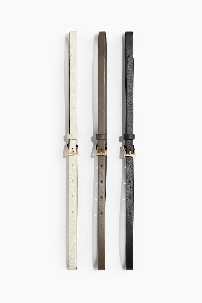 3-Pack Narrow Belts