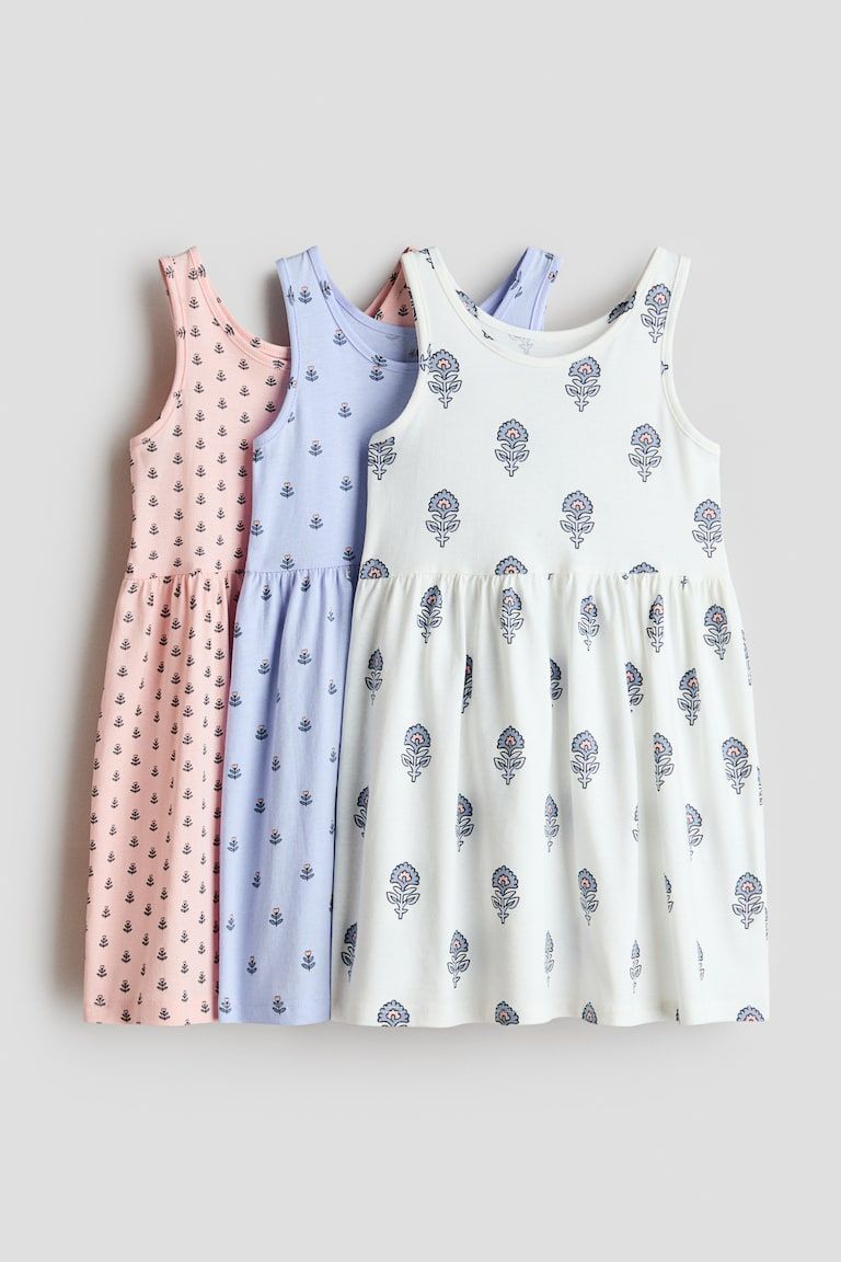 3-pack Printed Cotton Dresses