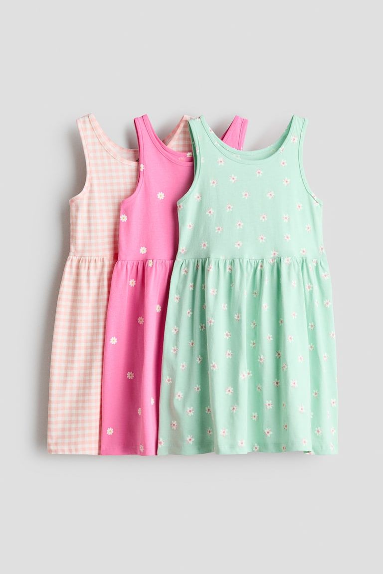 3-pack Printed Cotton Dresses