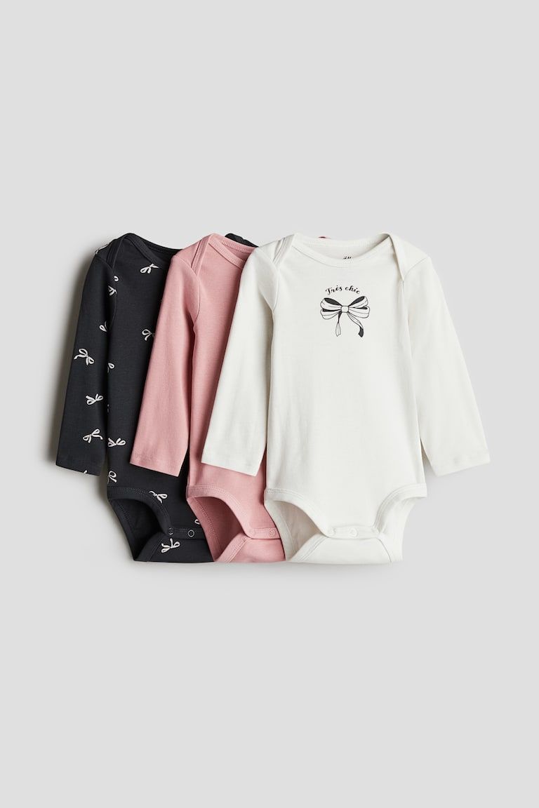 3-pack Printed Jersey Bodysuits