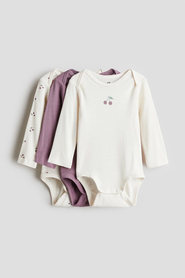 3-pack Printed Jersey Bodysuits
