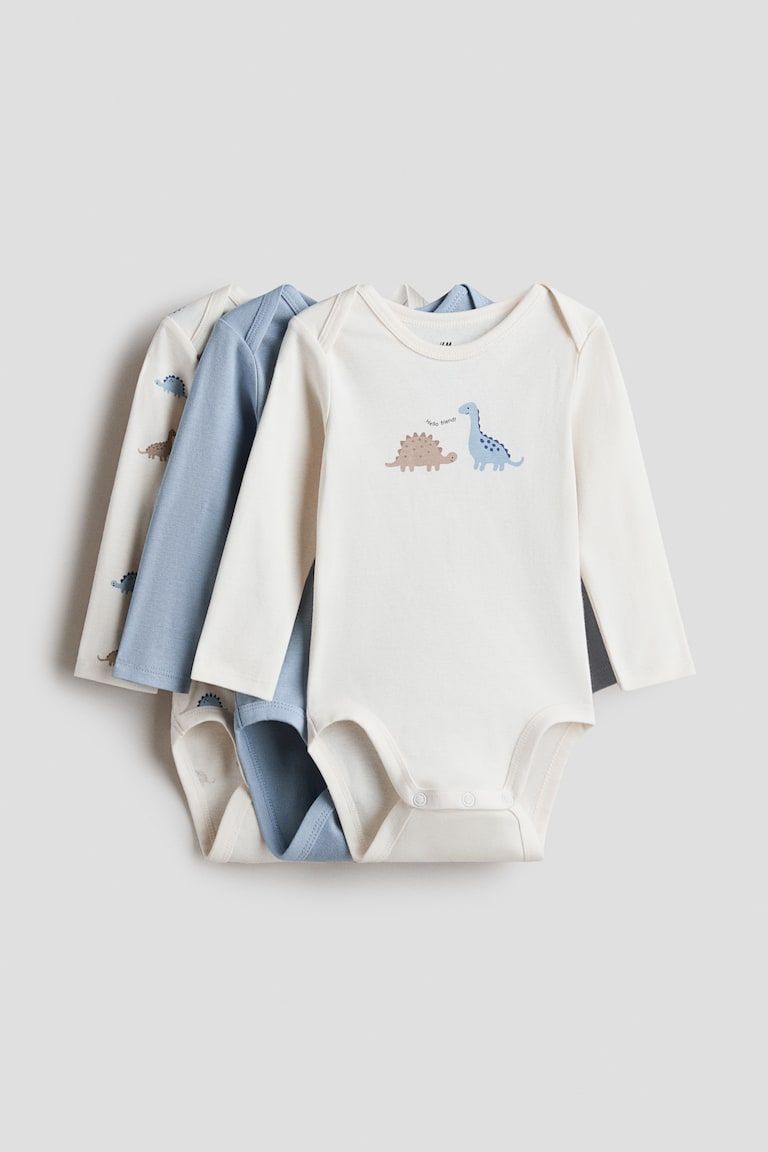 3-pack Printed Jersey Bodysuits