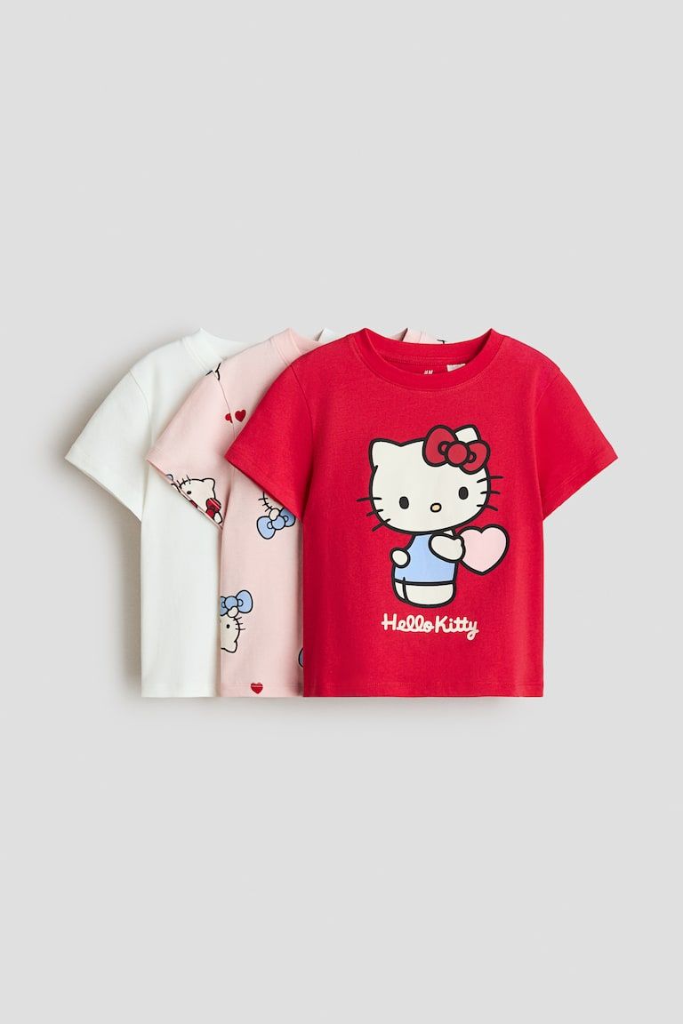 3-pack Printed Jersey Tops