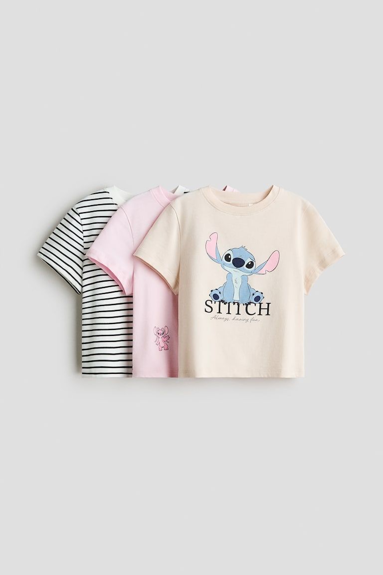 3-pack Printed Jersey Tops