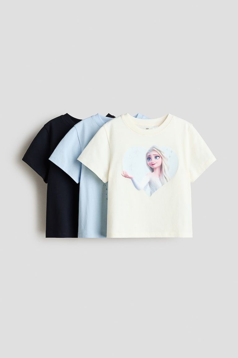 3-pack Printed Jersey Tops