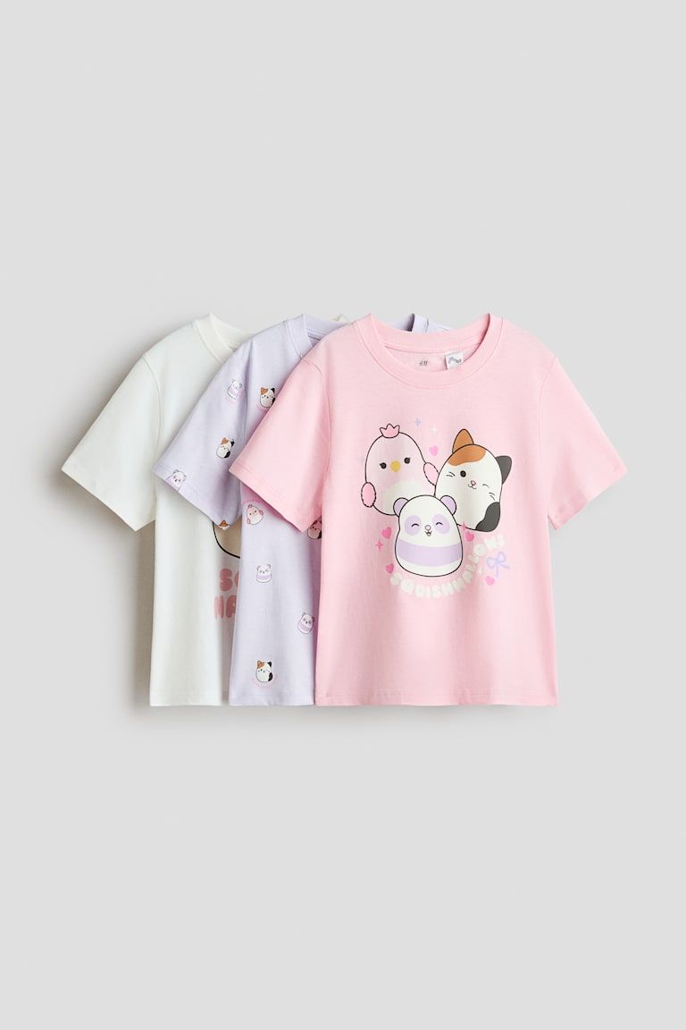 3-pack Printed Jersey Tops