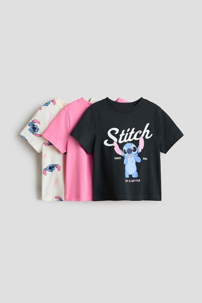 3-pack Printed Jersey Tops