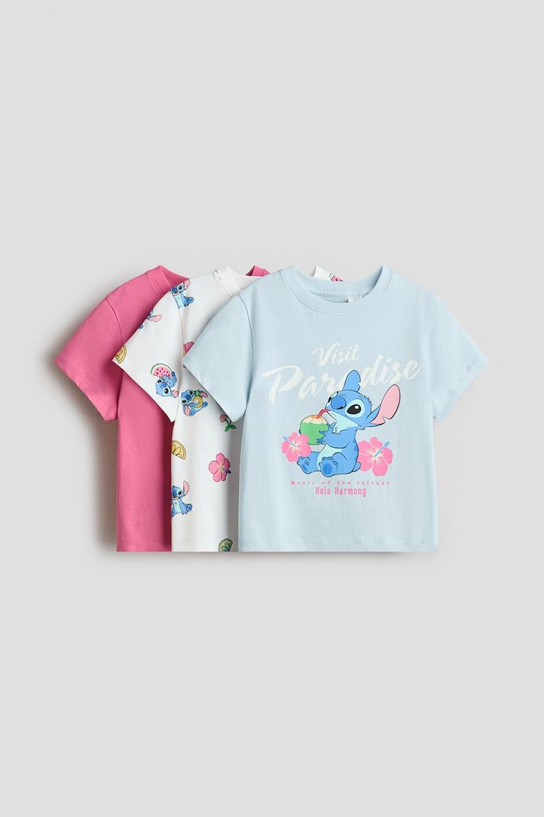 3-pack Printed Jersey Tops