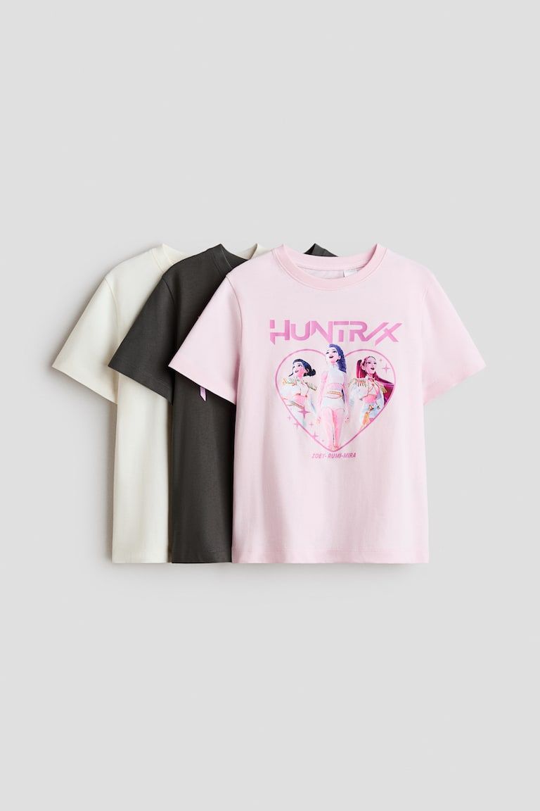 3-pack Printed Jersey Tops