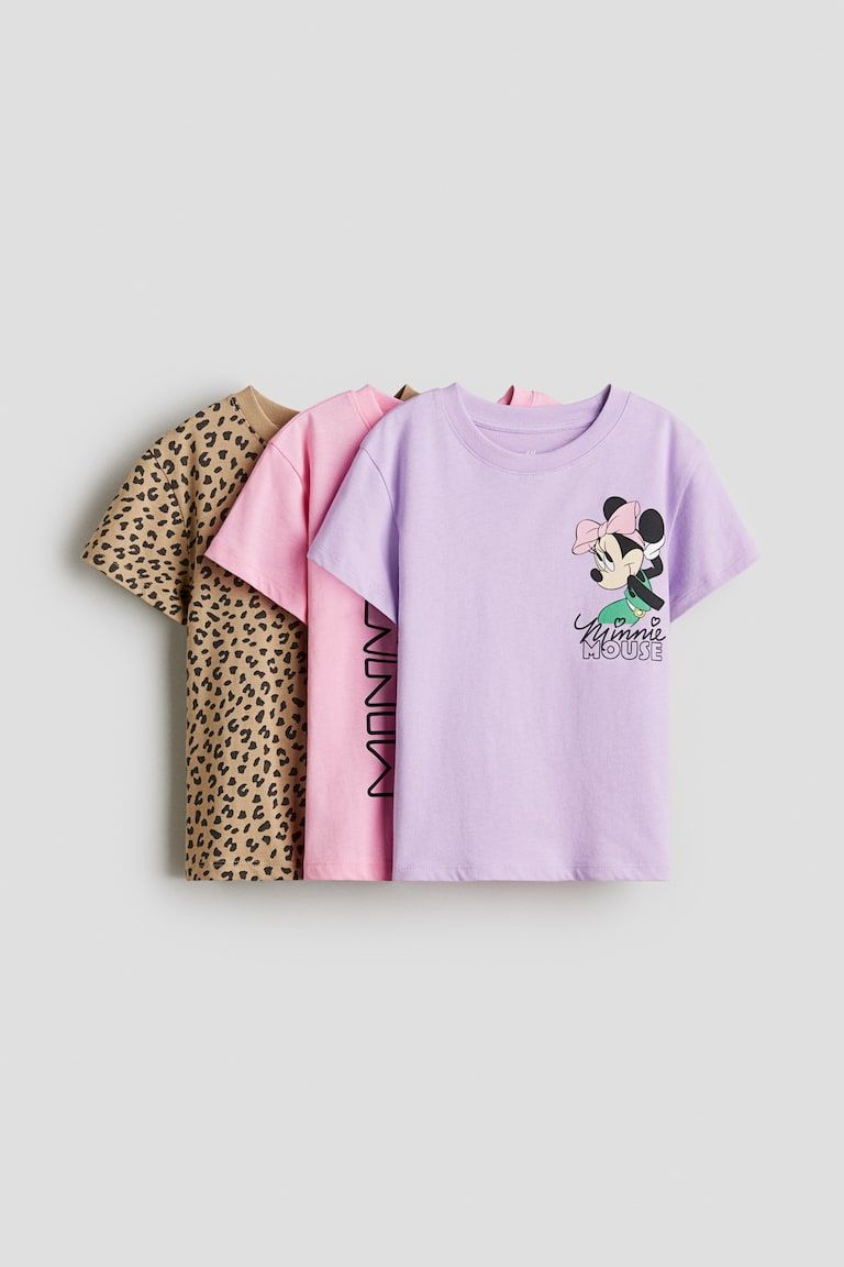 3-pack Printed Jersey Tops