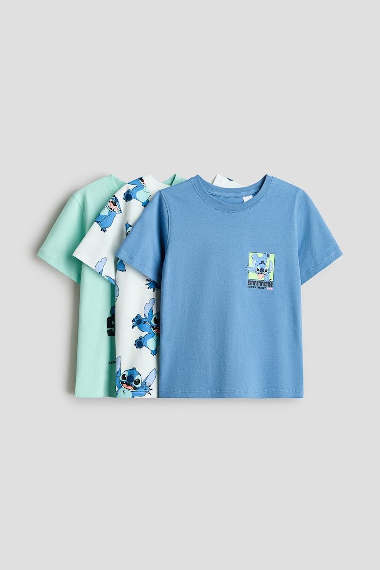3-pack Printed T-shirts
