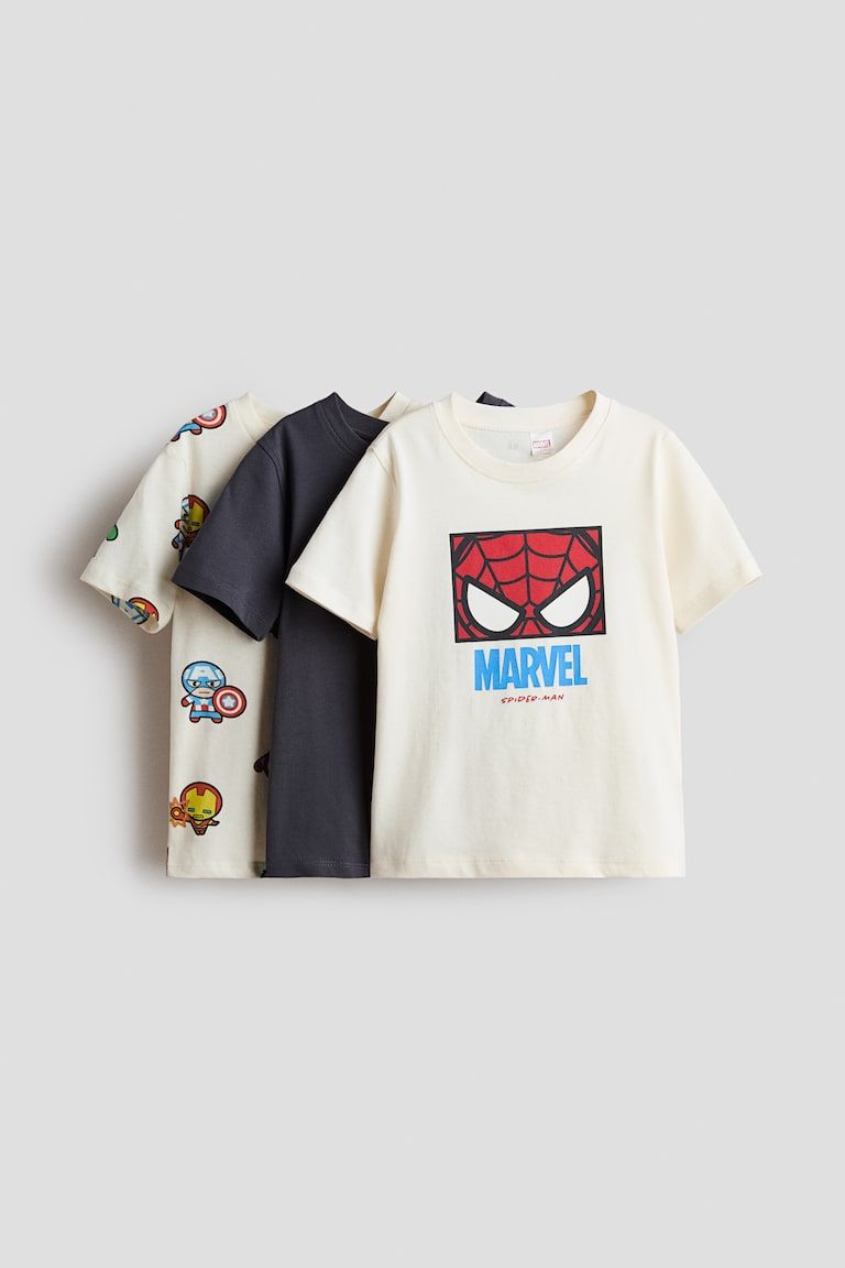 3-pack Printed T-shirts