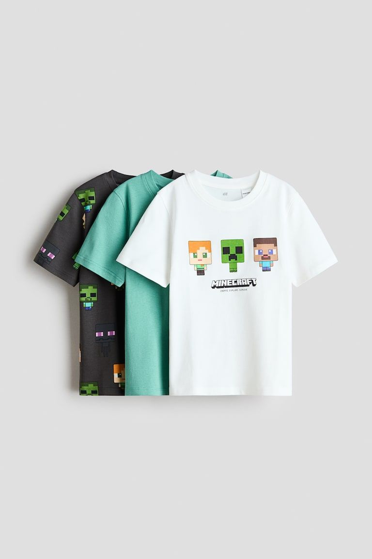 3-pack Printed T-shirts
