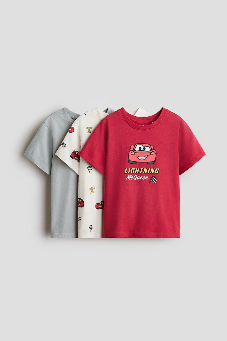 3-pack Printed T-shirts