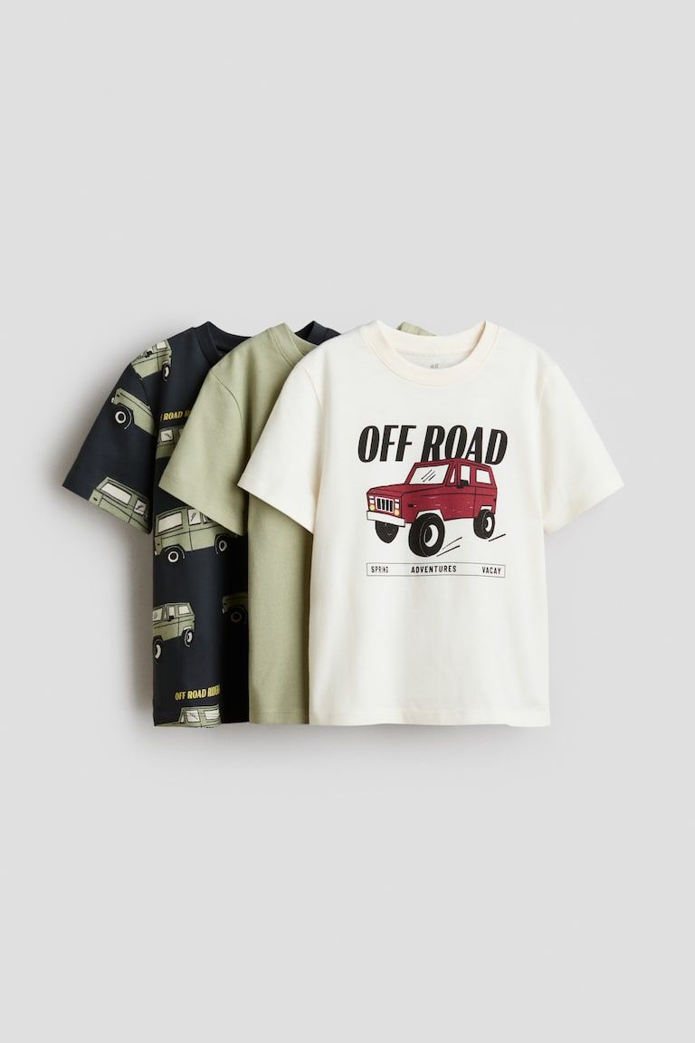 3-pack Printed T-shirts
