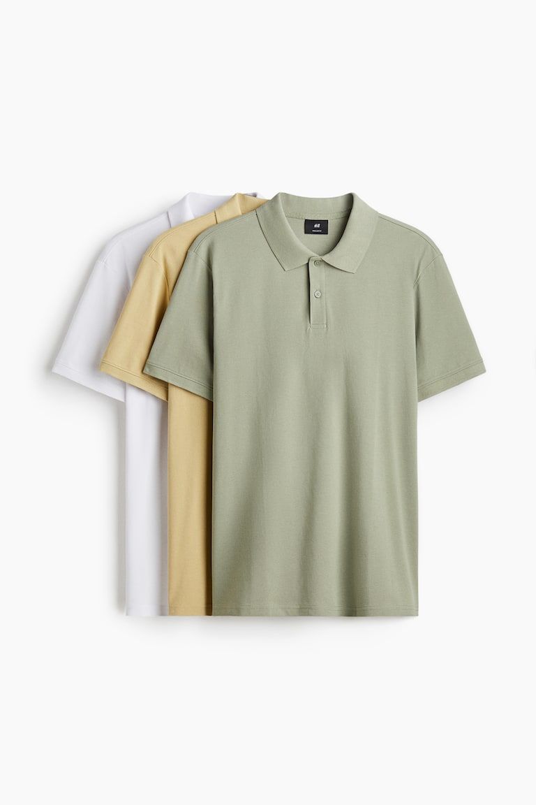 3-Pack Regular-Fit Polo Shirts
