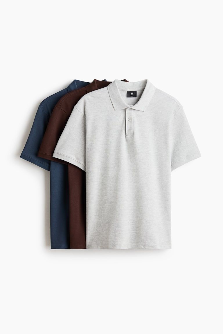3-Pack Regular-Fit Polo Shirts