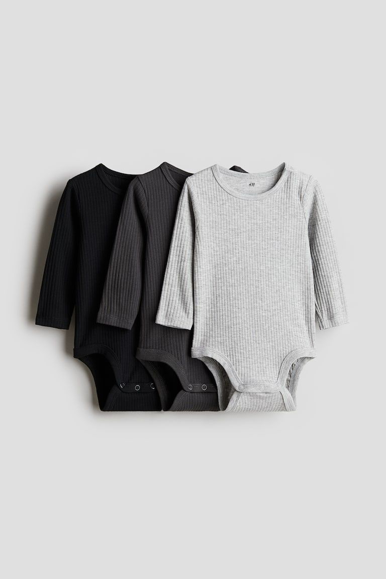 3-Pack Ribbed Bodysuits