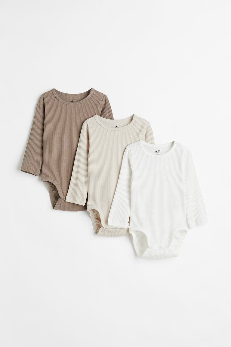 3-Pack Ribbed Bodysuits