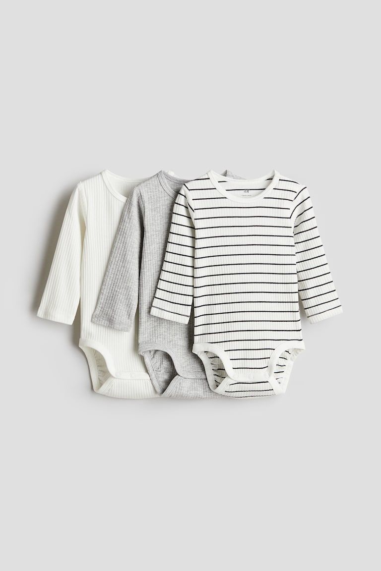 3-Pack Ribbed Bodysuits