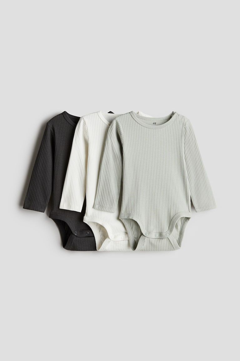 3-Pack Ribbed Bodysuits