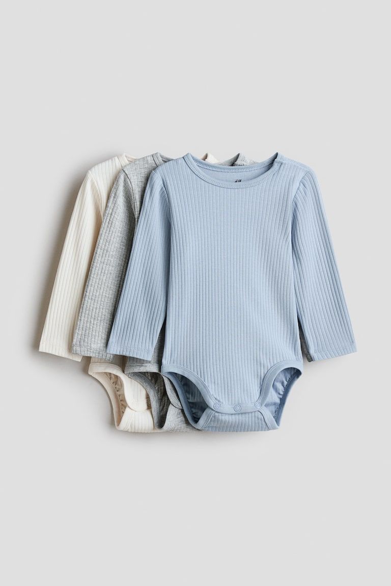 3-Pack Ribbed Bodysuits