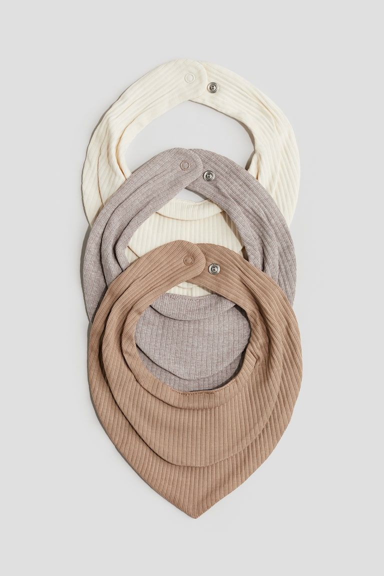 3-pack Ribbed Triangular Scarves