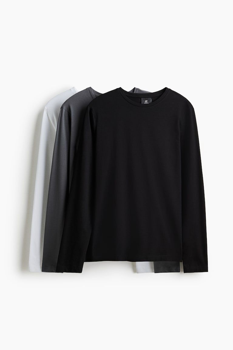 3-pack Slim Fit Jersey Shirts