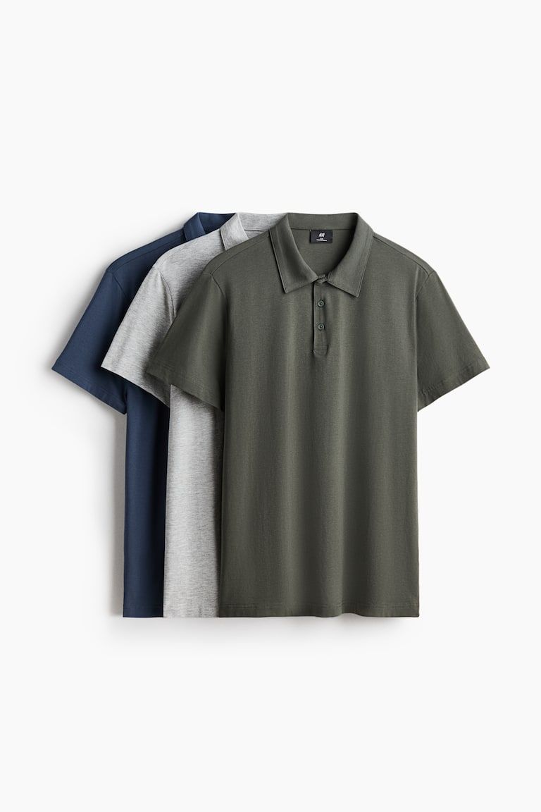 3-Pack Slim-Fit Polo Shirts