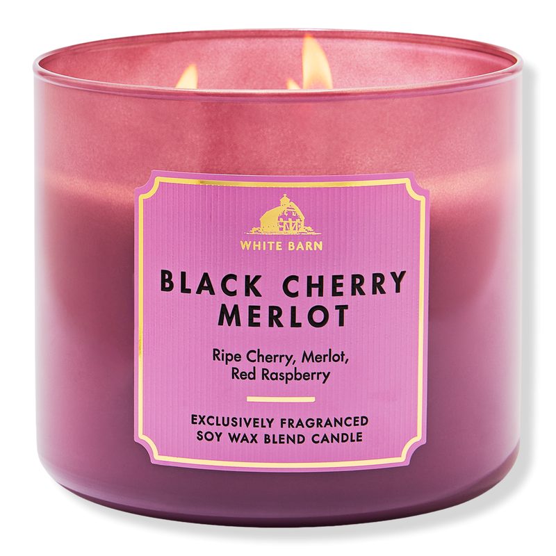 3-Wick Scented Candle - Black Cherry Merlot