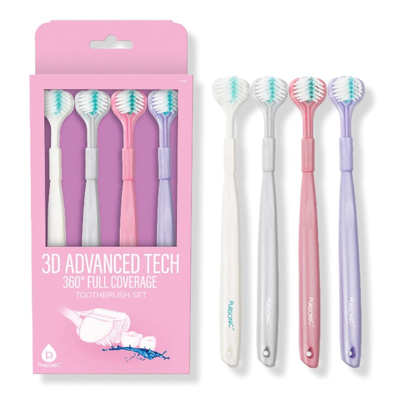 3D Advanced Tech 360° Full Coverage Toothbrush - Pink