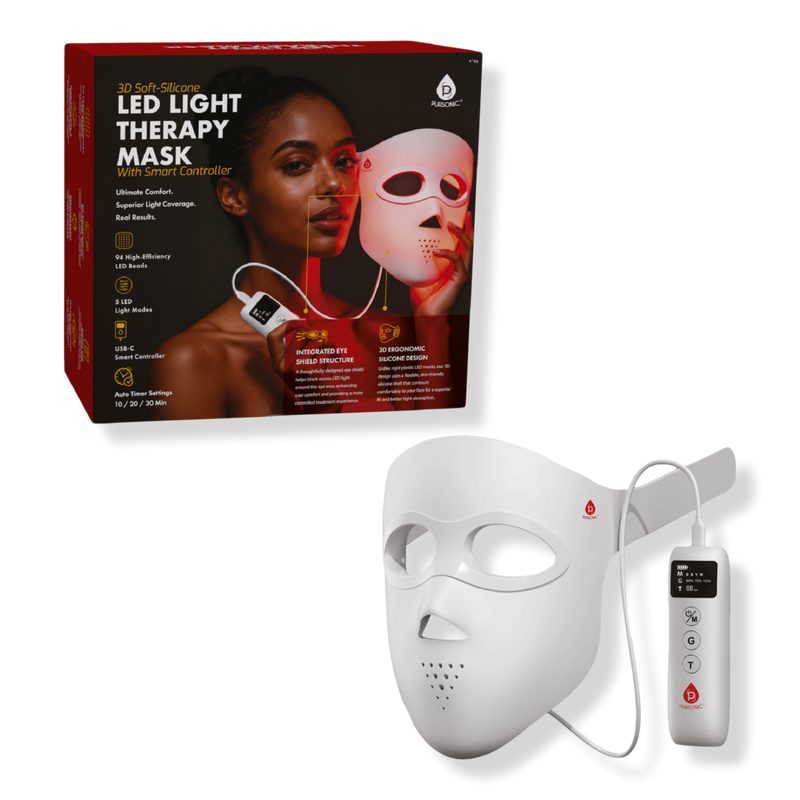 3D Soft-Silicone LED Light Therapy Mask with Smart Controller