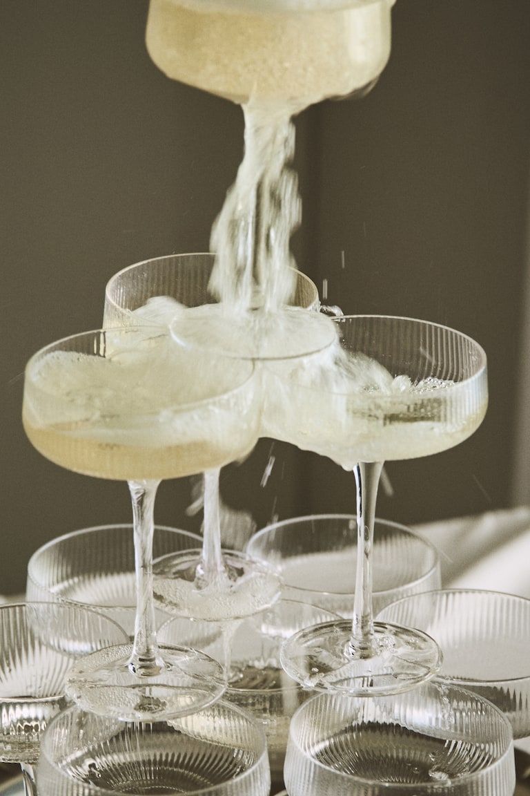 4-Pack Fluted Coupe Glasses