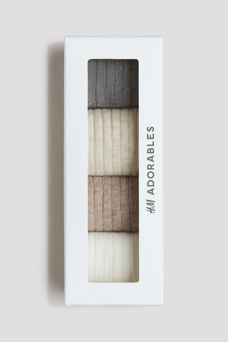 4-Pack Rib-Knit Socks