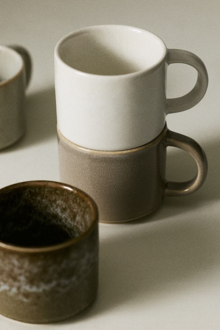 4-Pack Stoneware Espresso Mugs
