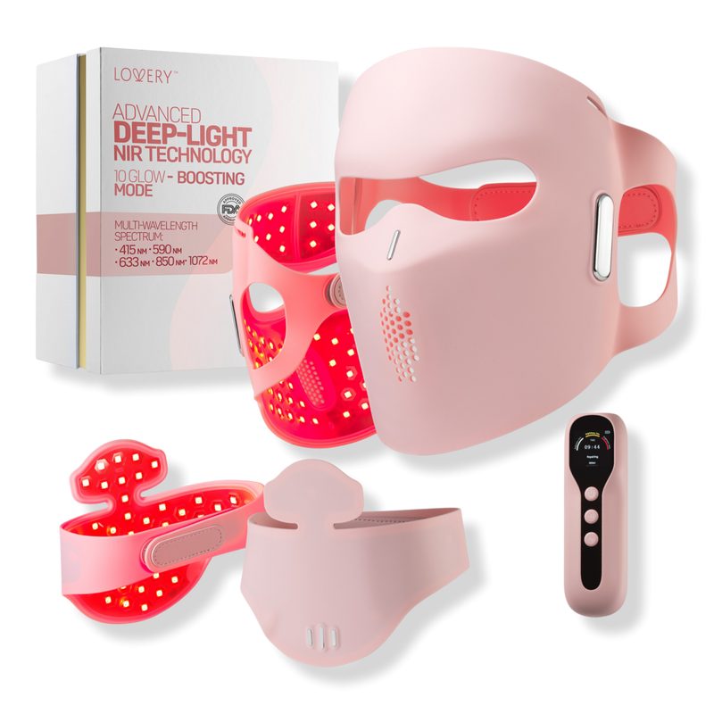 4D LED Light Therapy Face & Neck Set with Multiple Wavelengths Medical-Grade Silicone
