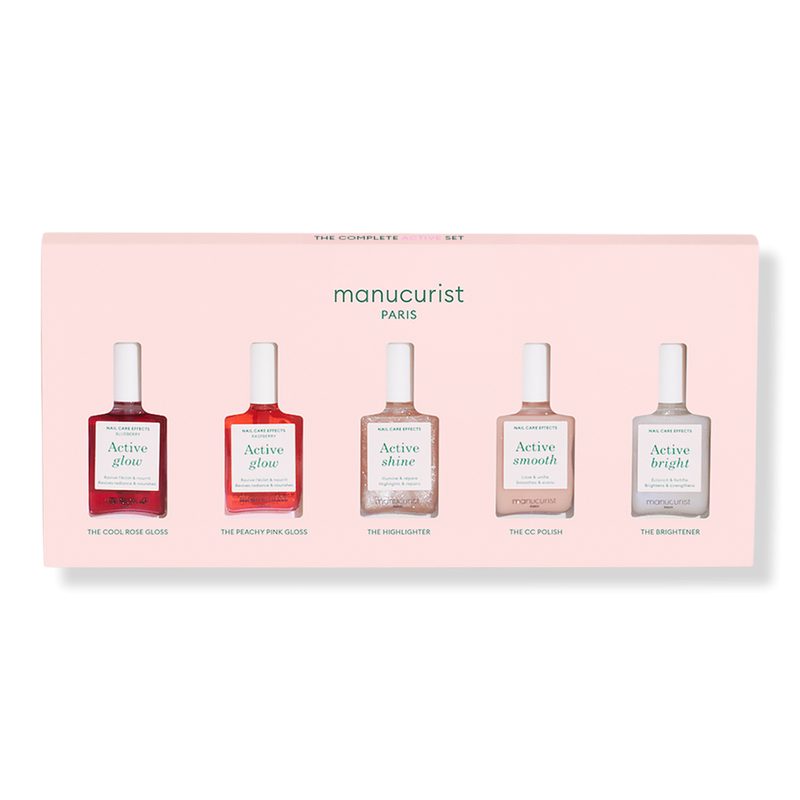 5 Active Nail Polish Set, Nail Care and Nail Strengthener Collection