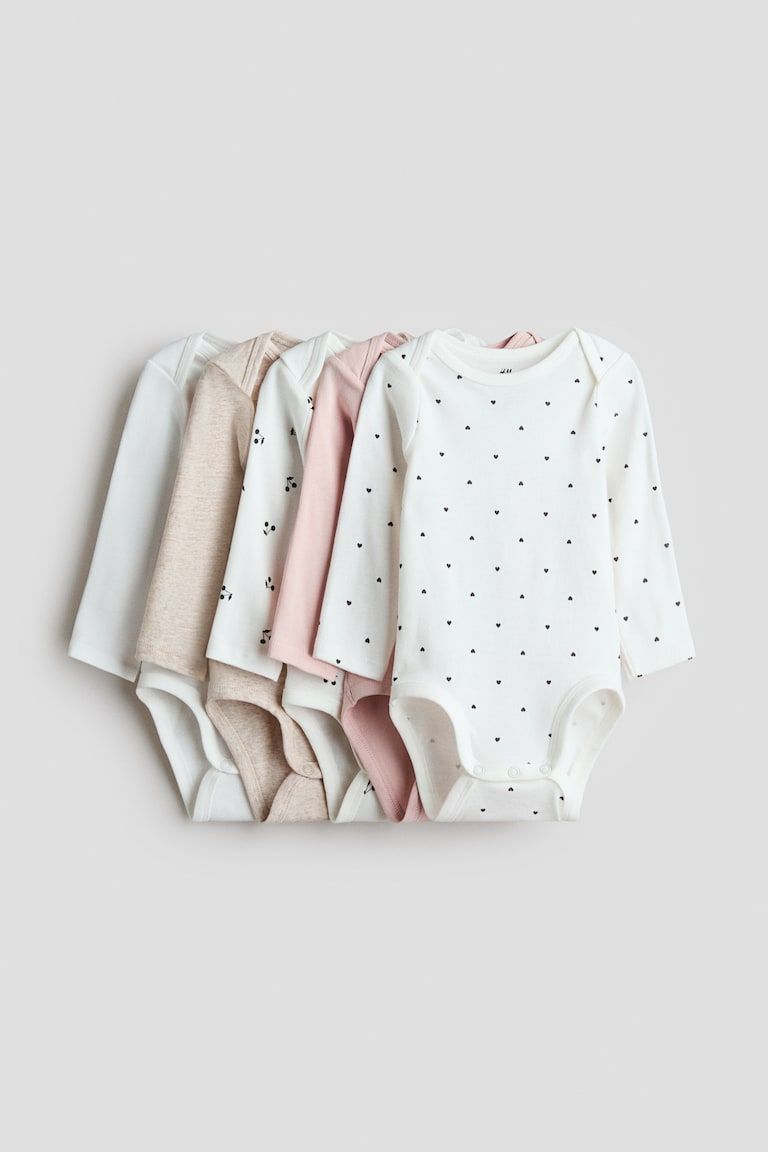 5-Pack Bodysuits with Lap Shoulders