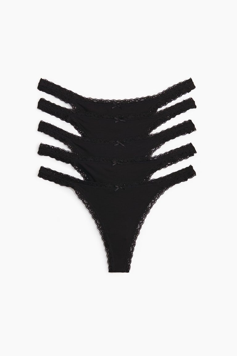 5-pack cotton tanga thong briefs