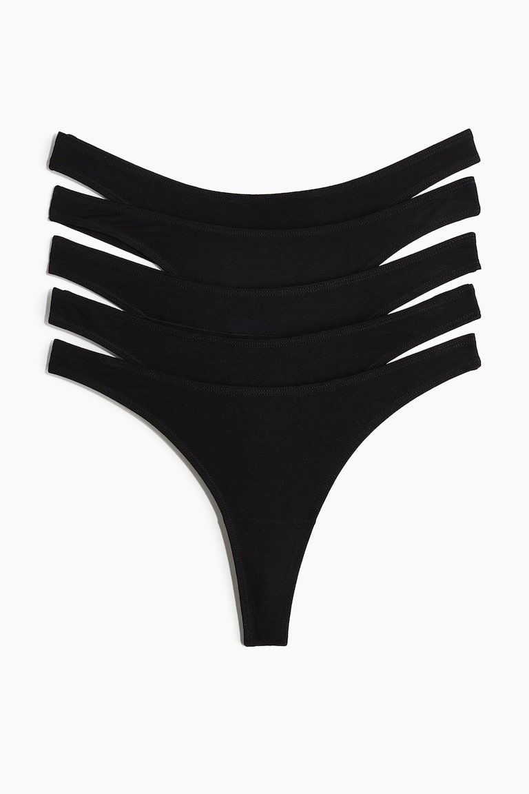 5-Pack Cotton Thong Briefs