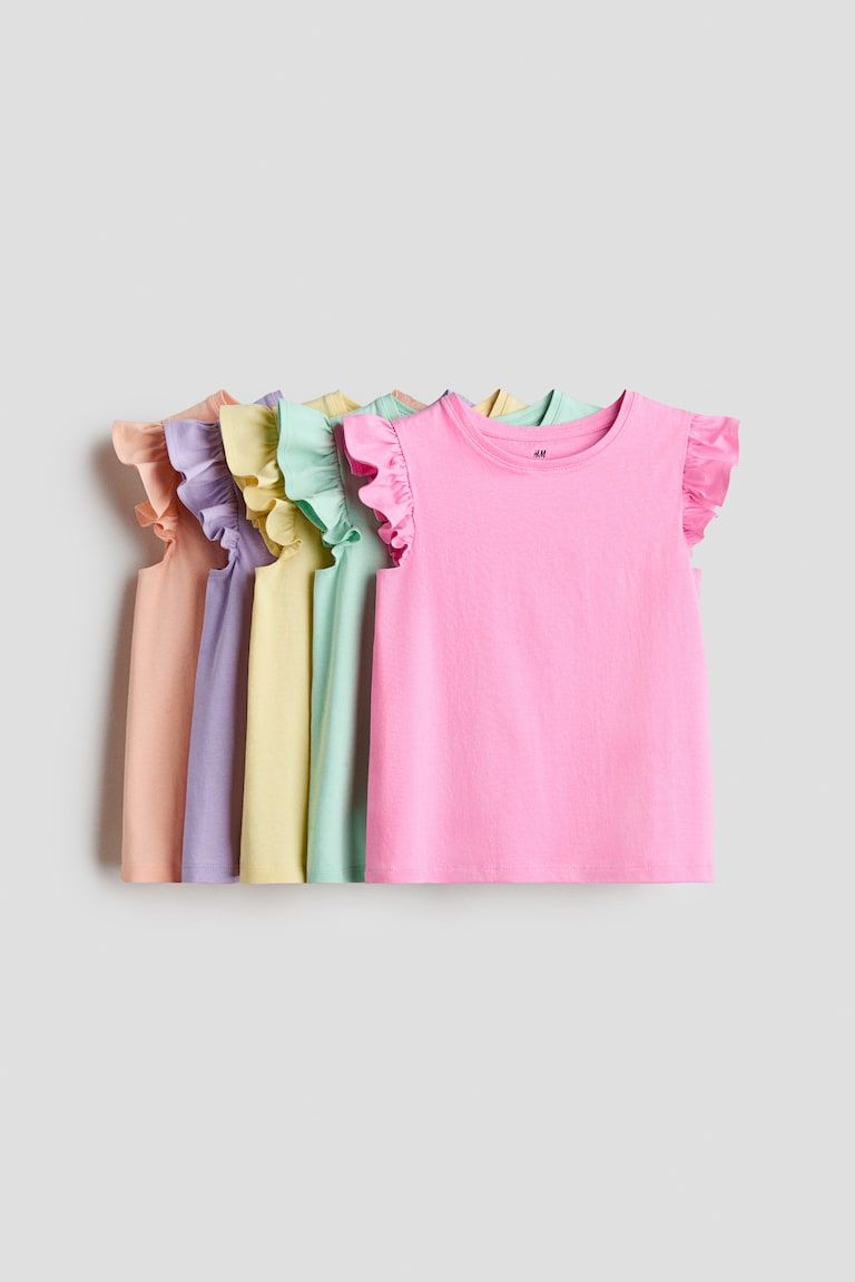 5-Pack Flutter-Sleeved Tops