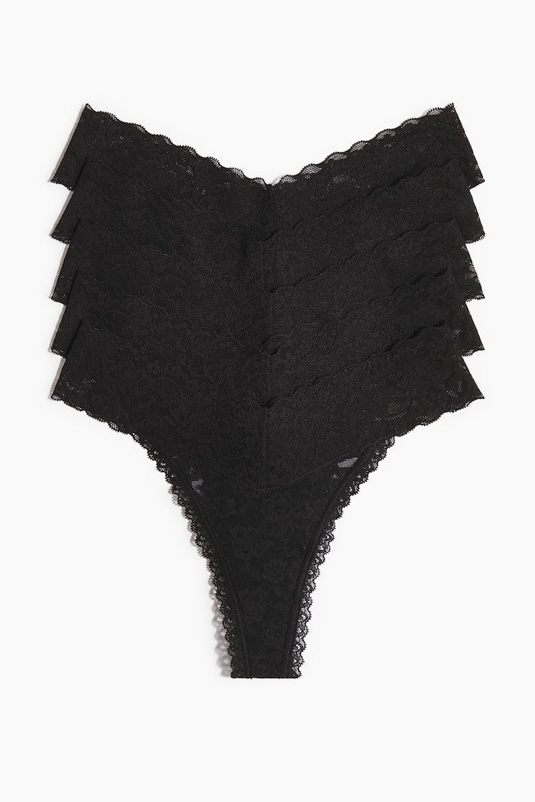5-Pack Lace Thong Briefs