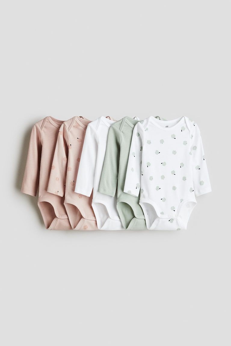 5-pack Long-sleeved Bodysuits