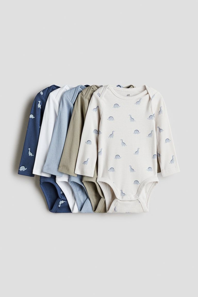 5-pack Long-sleeved Bodysuits