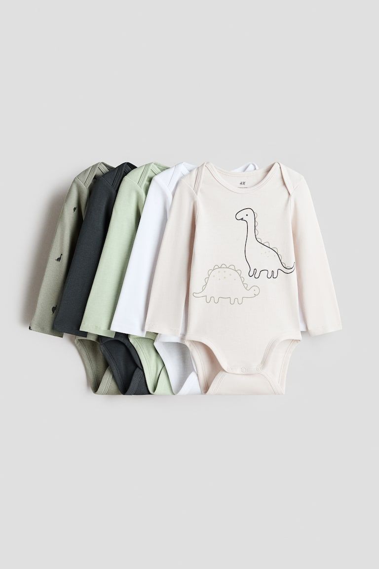 5-pack Long-sleeved Bodysuits
