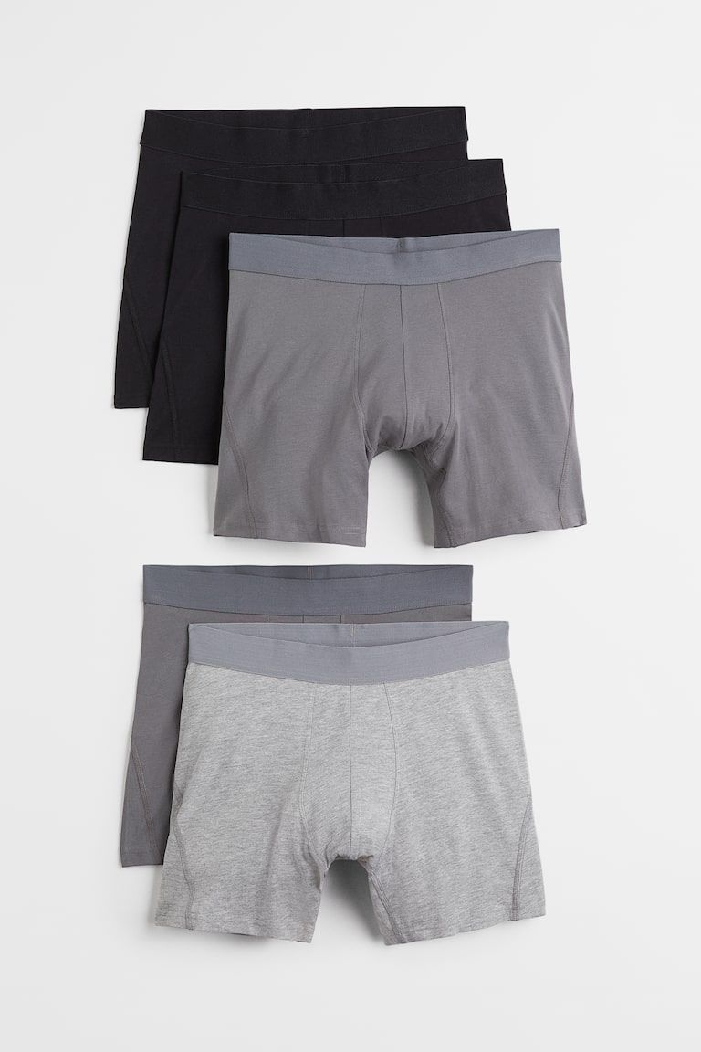 5-pack Mid-Length Boxer Briefs with Lycra®