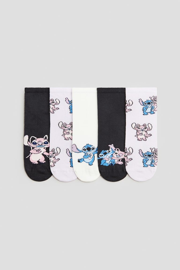 5-Pack Motif-Detail Socks
