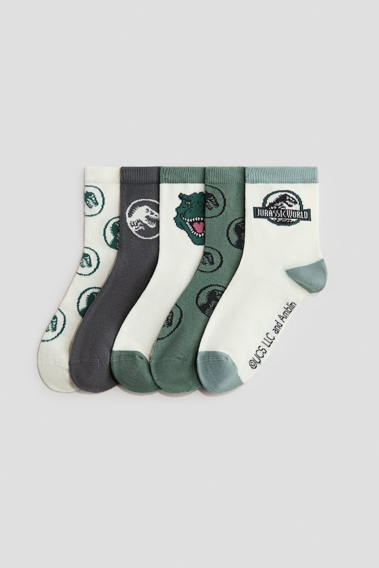 5-Pack Patterned Socks
