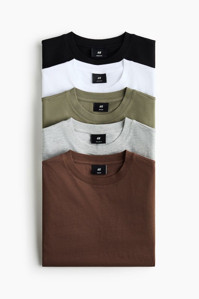 5-pack Regular Fit T-shirts